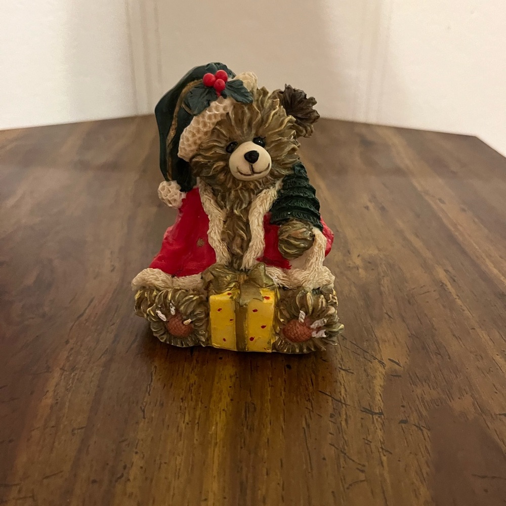 Small Christmas Bear Figurine